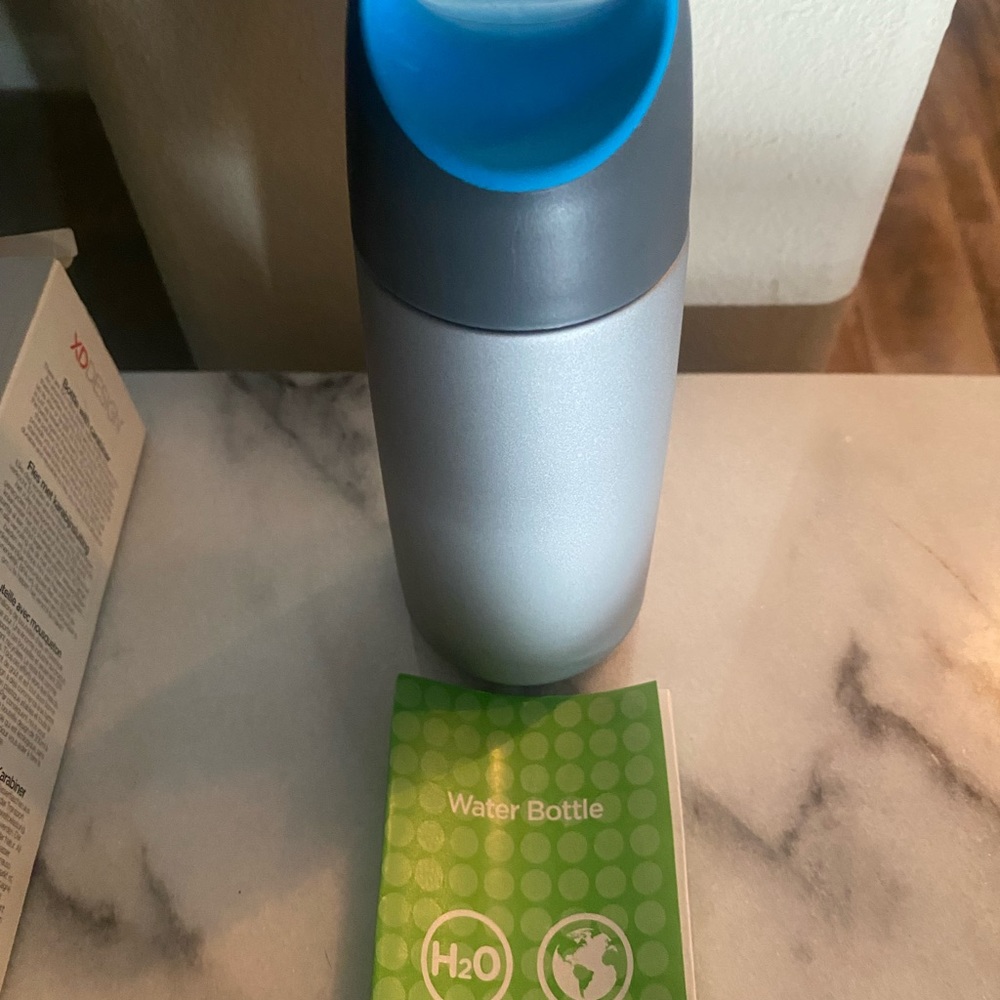 Water bottle with carabiner